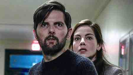 Adam Scott and Michelle Monaghan in The Whisper Man.