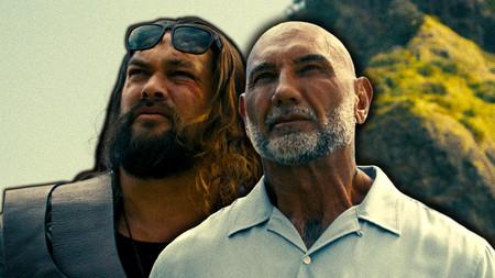 Jason Momoa and Dave Bautista in The Wrecking Crew.