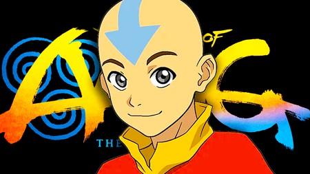 Aang with The Legend Of Aang Logo