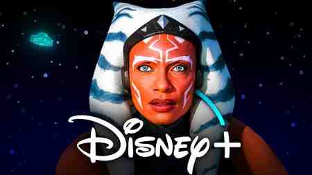 Ahsoka, as played by Rosario Dawson, Disney Plus logo
