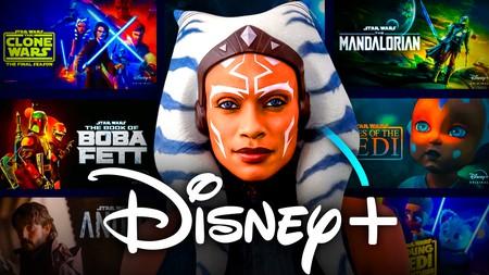 Ahsoka, Disney Plus logo, Star Wars show posters