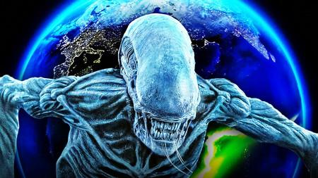 Alien Xenomorph Over Earth
