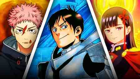 Several anime characters smiling