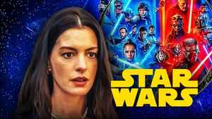 Anne Hathaway, Star Wars logo.