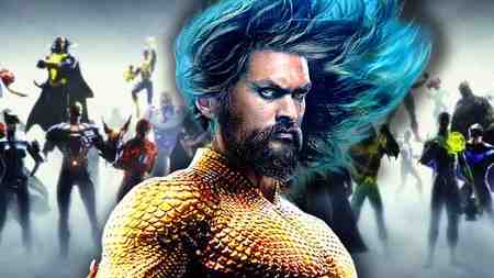 Jason Momoa Aquaman with Justice League