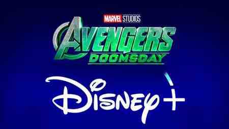 Avengers Doomsday and Disney Plus logos