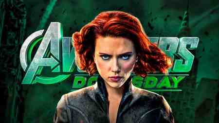 Avengers Doomsday logo, Scarlet Johansson's Black Widow