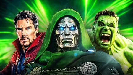 Benedict Cumberbatch as Doctor Strange, Robert Downey Jr's Doctor Doom and Mark Ruffalo's Hulk.