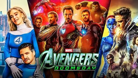 Fantastic Four, Avengers, X-Men, Avengers Doomsday logo.