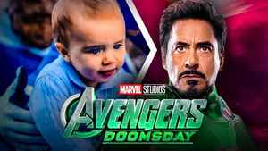 Franklin Richards, Robert Downey Jr., Avengers Doomsday logo.