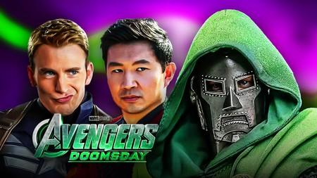 Avengers Doomsday logo, Steve Rogers, Shang-Chi, Doctor Doom
