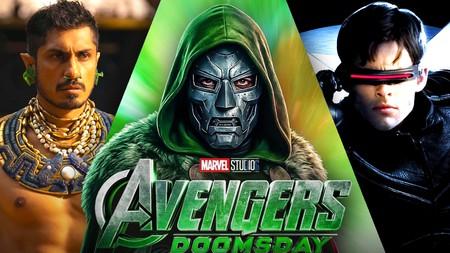 Namor, Doctor Doom, Avengers Doomsday logo, Cyclops.