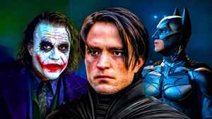 Robert Pattinson's Batman, Joker, Batman from Dark Knight