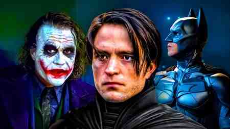 Robert Pattinson's Batman, Joker, Batman from Dark Knight
