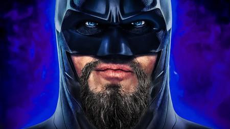 Batman wearing a beard
