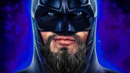 Batman wearing a beard