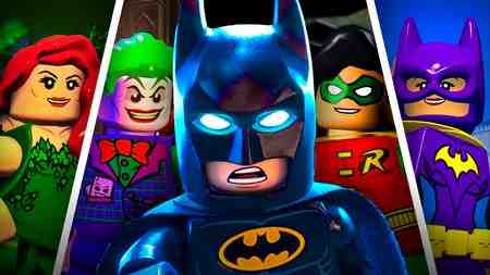 LEGO Batman: Legacy of the Dark Knight Characters Game Poison Ivy, Joker, Batman, Robin, Batgirl