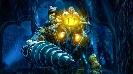 Bioshock Big Daddy subject Delta with Little Sister