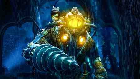 Bioshock Big Daddy subject Delta with Little Sister