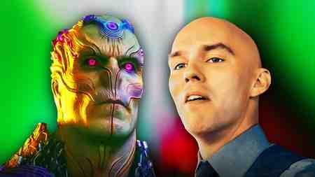 DC villains Brainiac and Lex Luthor in live-action.
