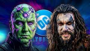 Brainiac and Lobo in front of the DC Studios logo.