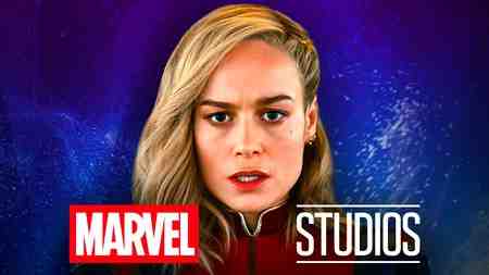 Brie Larson as Captain Marvel, Marvel Studios logo