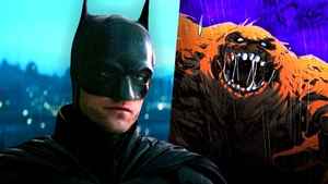Robert Pattinson's Batman and Clayface from DC Comics.