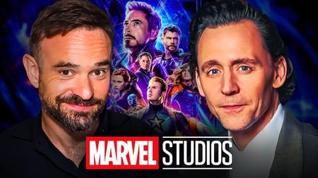 Charlie Cox, Tom Hiddleston, Avengers poster, Marvel Studios logo