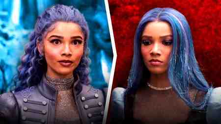 Malia Baker as Chloe Charming in Descendants: Wicked Wonderland, both in good and evil forms.