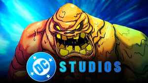Clayface with the DC Studios logo.