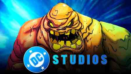 Clayface with the DC Studios logo.