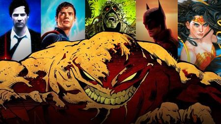 Claygace, Constantine, Superman, Swamp Thing, Batman, Wonder Woman.