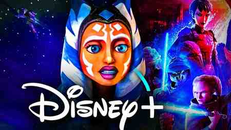 Clone Wars Ahsoka, Disney Plus logo, Maul Shadow Lord characters