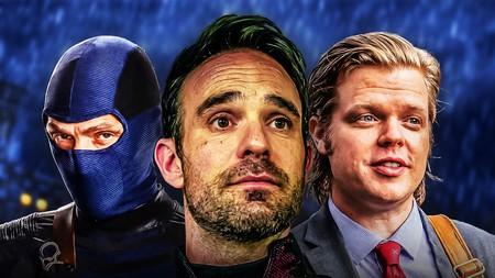 Bullseye, Charlie Cox as Matt Murdock, Elden Henson as Foggy Nelson.