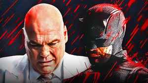 Kingpin and Daredevil in black suit