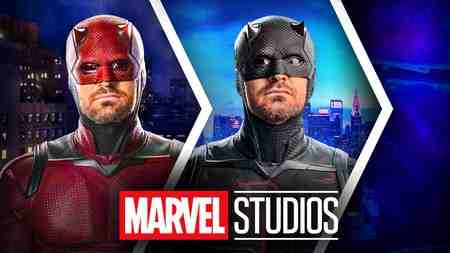 Daredevil red suit, Daredevil black suit, Marvel Studios logo