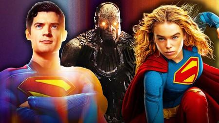 David Corenswet's Superman, Darkseid, Milly Alcock's Supergirl.