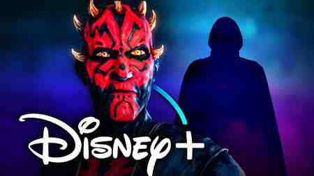 Darth Maul, Disney Plus logo, Star Wars villain silhouette