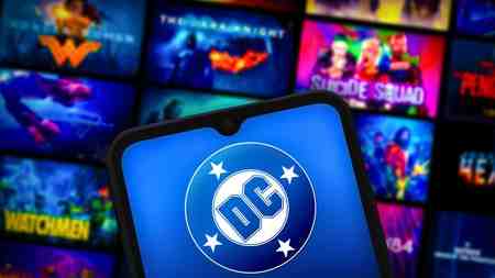 DC logo, HBO Max DC movie and show tiles