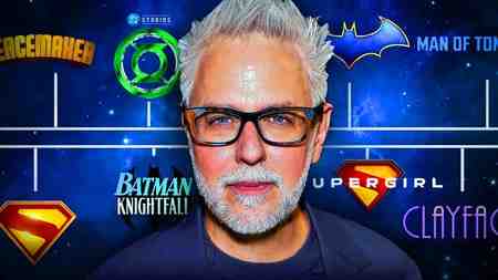 James Gunn, DC Studios movie and TV logos in slate