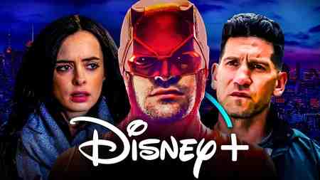 MCU Netflix heroes Daredevil, Jessica Jones, Punisher, Disney Plus logo