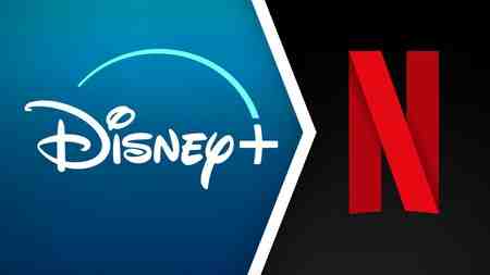 Disney Plus and Netflix N logos