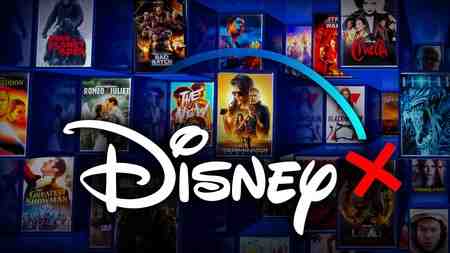 Disney Plus logo, sci-fi project posters in background