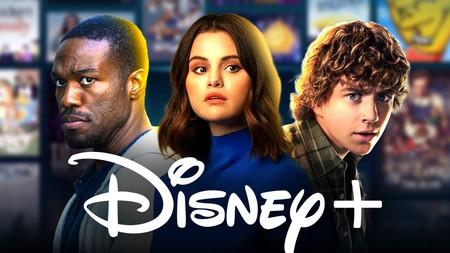 Wonder Man, Selena Gomez and Percy Jackson; Disney+ logo