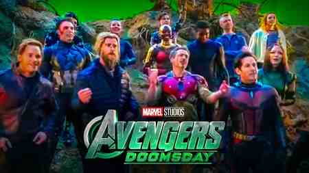 Avengers Doomsday logo, Endgame set photo