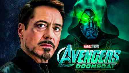 Robert Downey Jr, Avengers Doomsday logo, Doctor Doom