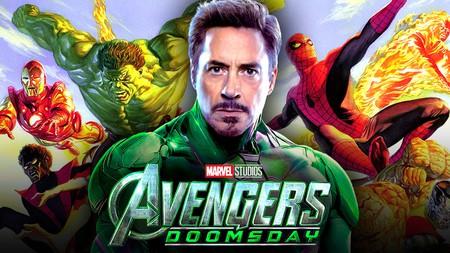 Iron Man, Nightcrawler, Hulk, Robert Downey Jr., Spider-Man, Human Torch, Avengers: Doomsday logo