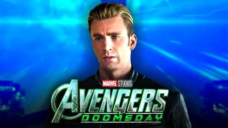 Chris Evans as Steve Rogers, Avengers: Doomsday logo