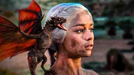 Game of Thrones Daenerys Targaryen with dragon