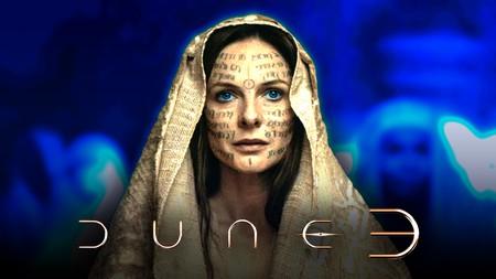 Dune 3 logo, Rebecca Ferguson as Lady Jessica in Dune: Part Two